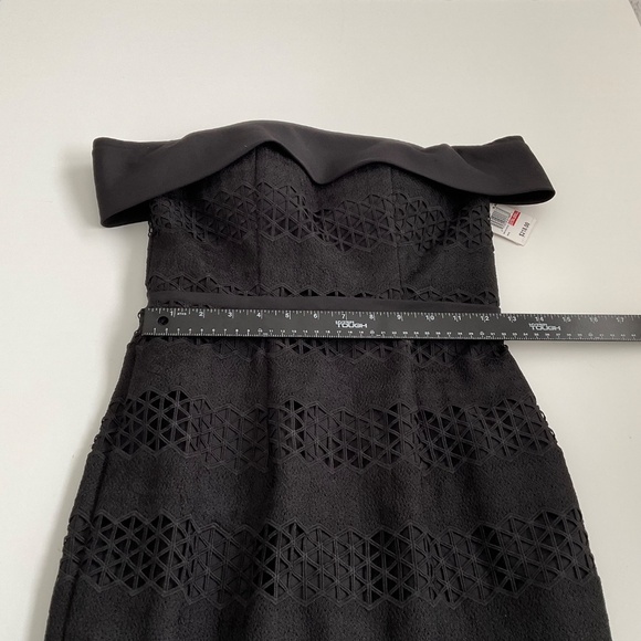 Jarlo Teagan Bardot Dress Sz 4 Black Off The Sh Mermaid Maxi Prom Evening Gown - Picture 6 of 14